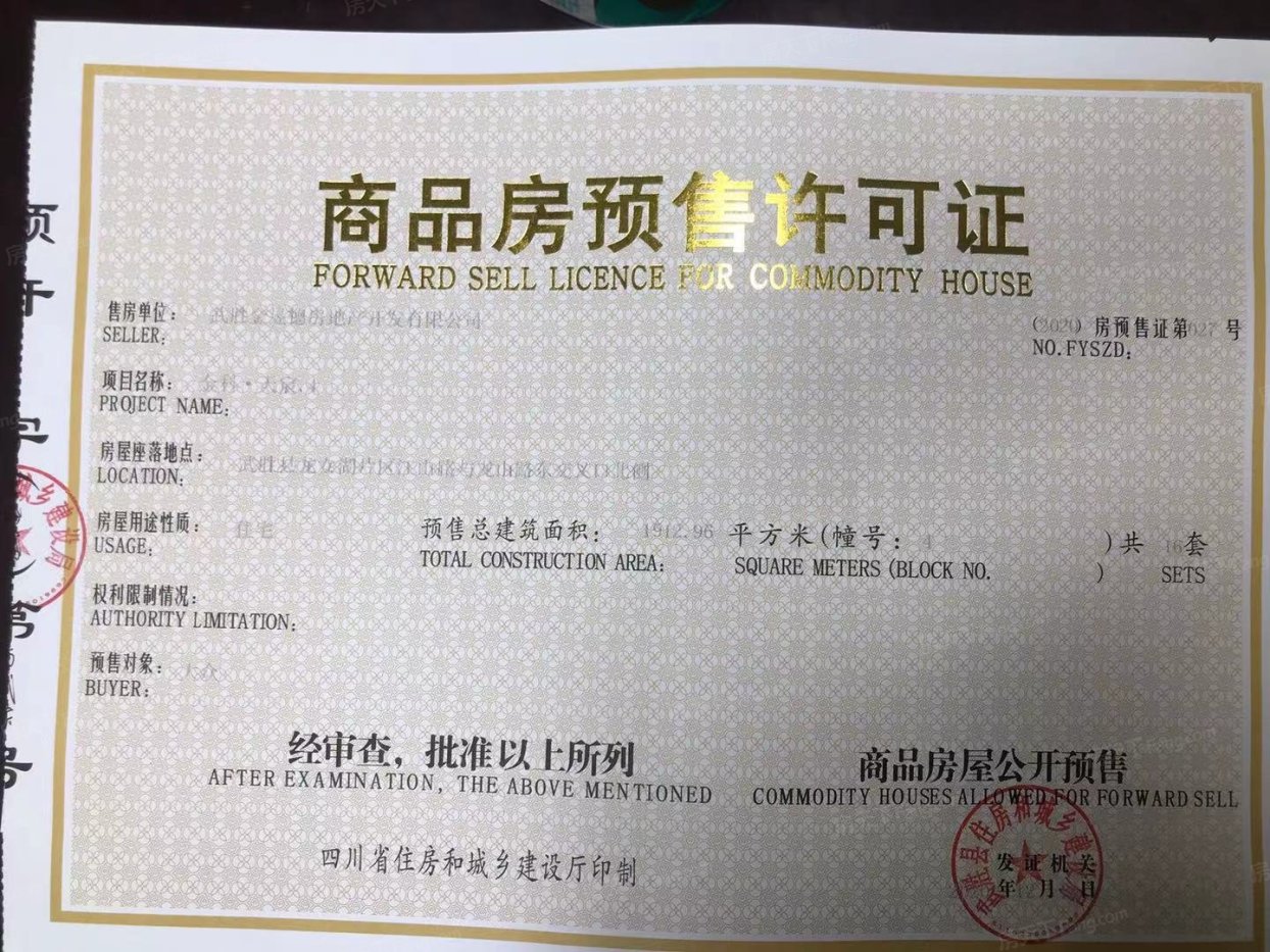 金科.天宸证照