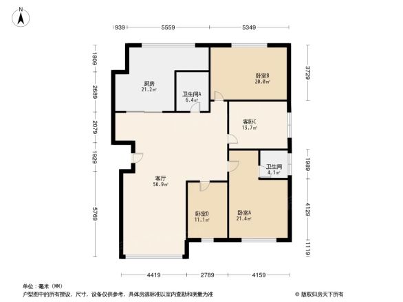 东方花园别墅户型图
