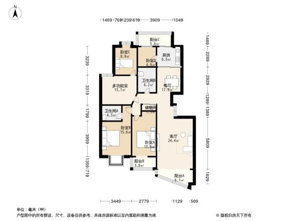 东方花园别墅户型图
