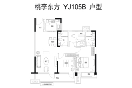 碧桂园·桃李东方3室2厅1厨2卫建面112.00㎡