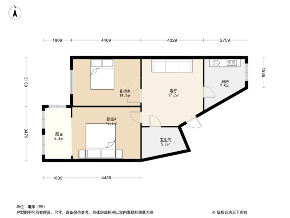 鹏莱花园户型图