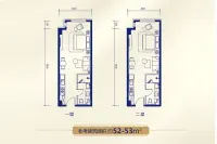 D栋建面52㎡户型