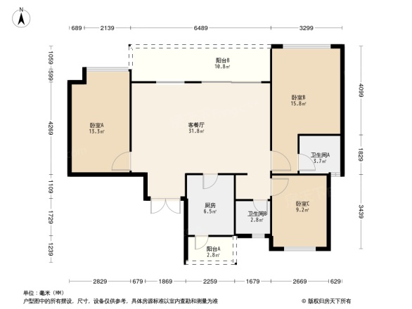 百郦锦城户型图图片