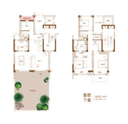 时光小镇·溪棠雅园4室2厅1厨3卫建面170.00㎡