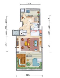 万科弗农小镇3室1厅1厨3卫建面190.00㎡