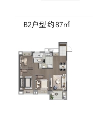 佳兆业金茂·未来城3室2厅1厨1卫建面87.00㎡