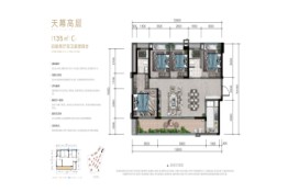 融创·九璟湾4室2厅1厨2卫建面135.00㎡