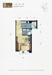 铂寓1室1厅1卫建面36.23㎡