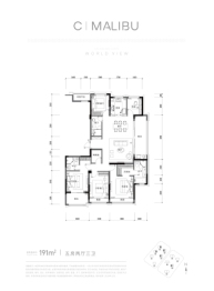 观品名寓5室2厅1厨3卫建面191.00㎡