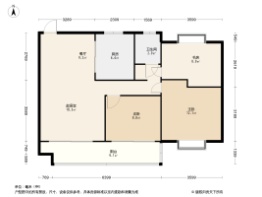 万科星光世纪3室2厅1厨1卫建面88.00㎡