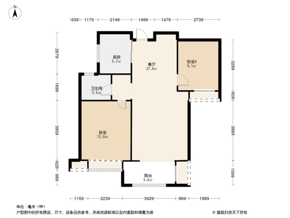 复地湖滨广场户型图