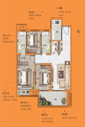 商水茉莉公馆3室2厅1厨2卫建面107.23㎡