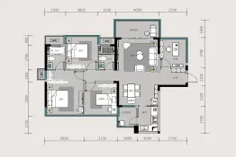 华泰·官邸五期4室2厅1厨2卫建面115.00㎡