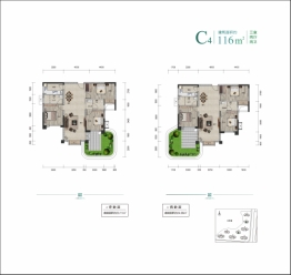 福天城3室2厅1厨2卫建面116.00㎡