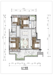 华远海蓝城4室2厅1厨2卫建面116.00㎡