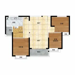 北海恒大御景半岛三期御景湾3室2厅1厨1卫建面112.0㎡