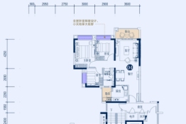 敏捷绿湖首府3室2厅1厨1卫建面90.00㎡