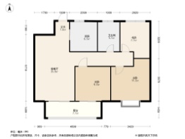 正荣金茂美的·云境3室2厅1厨1卫建面89.00㎡