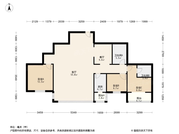 鸿禧花园户型图