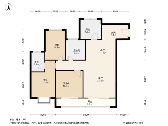 雅居乐熙苑户型图图片