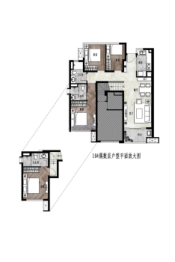 保利天汇3室2厅1厨2卫建面104.00㎡