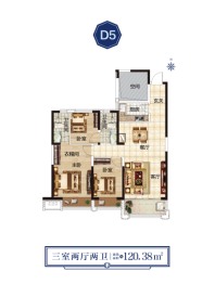 亚星金运外滩3室2厅1厨2卫建面120.38㎡