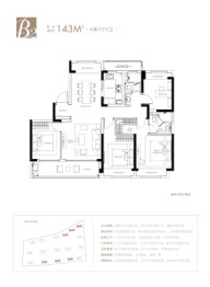 新希望滨江锦麟壹品4室2厅1厨2卫建面143.00㎡