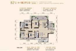 精通熙悦5室2厅1厨2卫建面123.89㎡