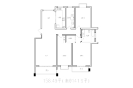 亚麦·山城3室2厅1厨2卫建面158.49㎡