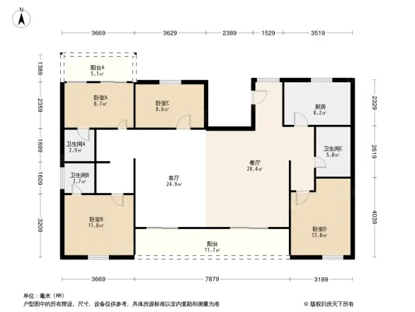 中渝山顶道8号户型图