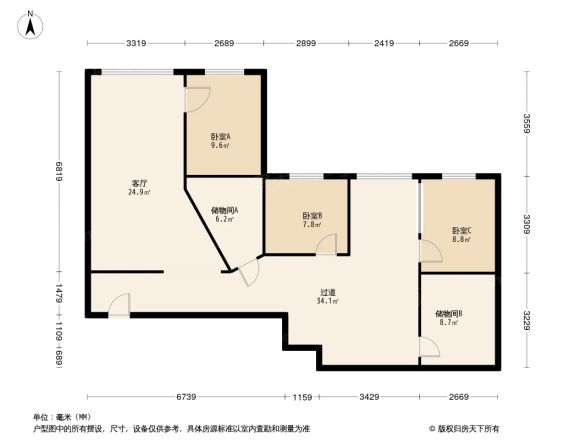 华西大厦公寓户型图