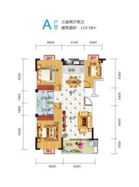 文峰·新都汇3室2厅1厨2卫建面110.58㎡