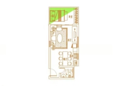 爱克·养生谷1室2厅1厨1卫建面36.85㎡