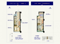 C户型建面约46㎡