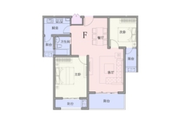 东城·翰林郡2室2厅1厨1卫建面99.07㎡