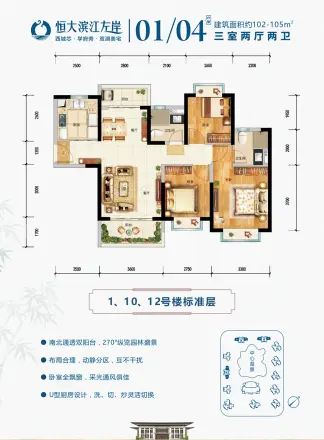 珠海恒大滨江左岸户型图