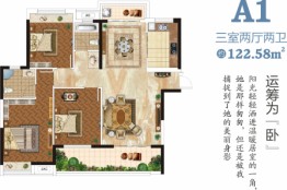 凯发·悦公馆3室2厅1厨2卫建面122.58㎡