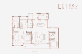 璀璨平江如苑4室2厅1厨3卫建面178.00㎡