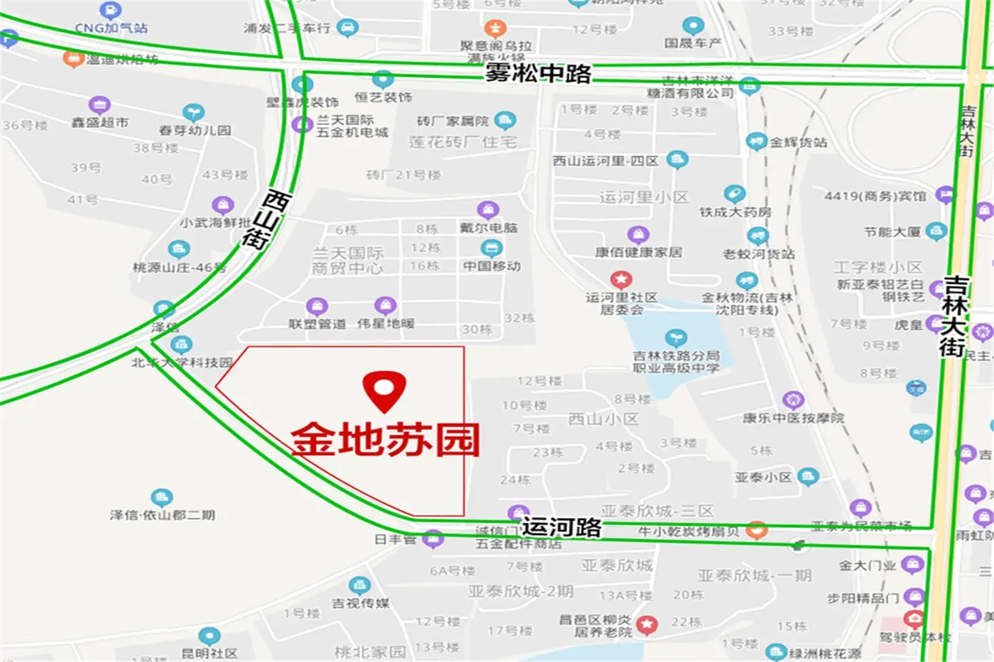 金地苏园交通图