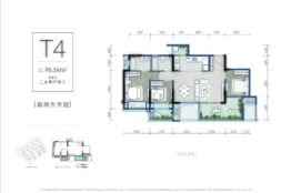 铜梁·金科原乡溪岸3室2厅1厨2卫建面95.34㎡