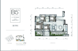 铜梁·金科原乡溪岸4室2厅1厨2卫建面121.54㎡