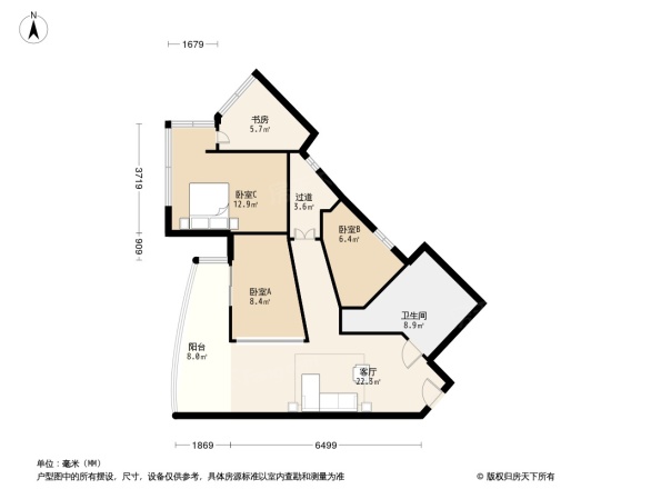 南国丽景公寓户型图