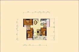 书香名苑3室2厅1厨2卫建面109.00㎡