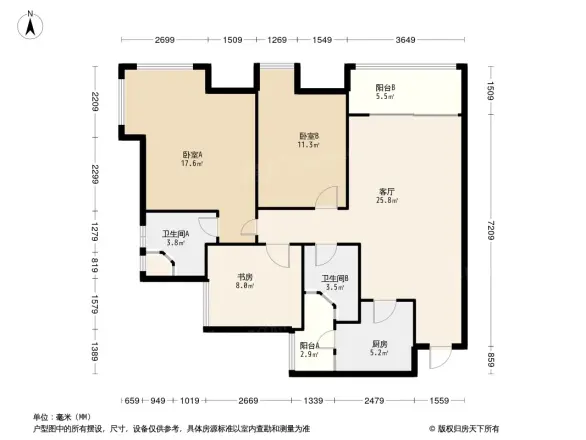 名流印象一期户型图