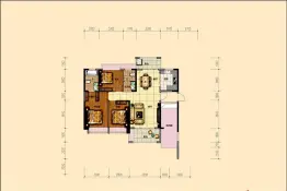 书香名苑3室2厅1厨2卫建面121.70㎡