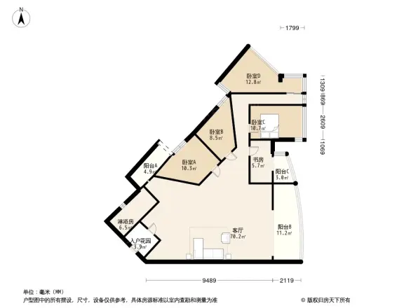 南国丽景公寓户型图