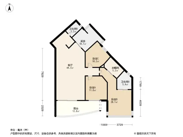 南国丽景公寓户型图