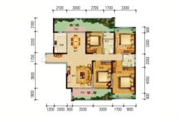 鸿信南茶御景3室2厅1厨2卫建面137.67㎡