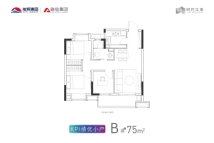 旭辉融信·时代江来户型图75㎡