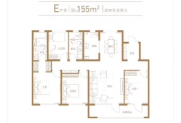 融创·蓝天壹號4室2厅1厨2卫建面155.00㎡